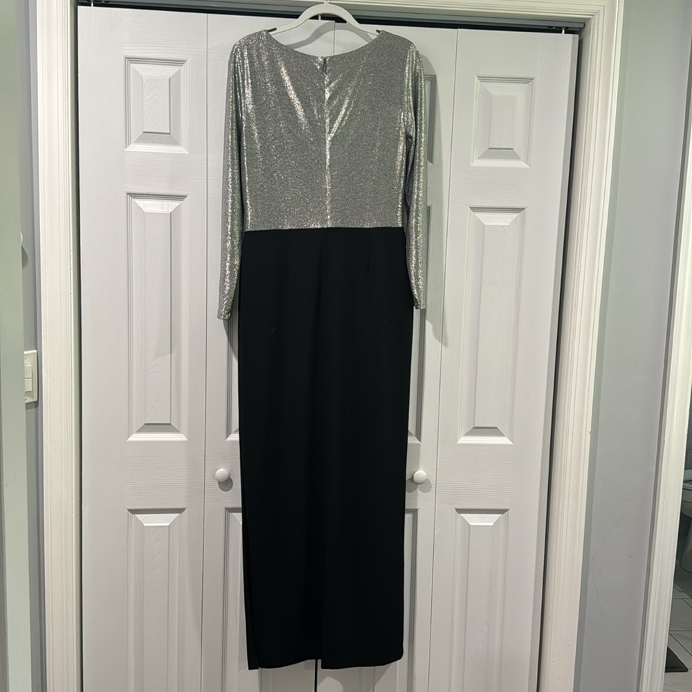 LAUREN Ralph Lauren metallic bodice gown - size 12 - Picture 4 of 4
